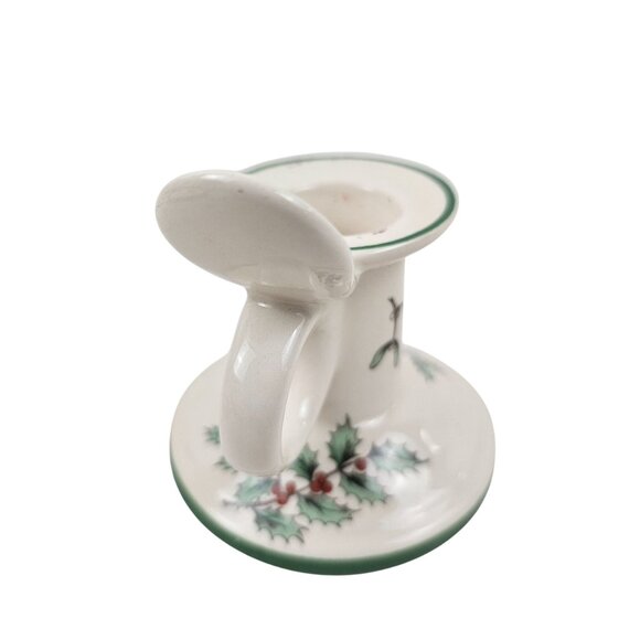 Spode Christmas Tree Candle Stick Holders Finger Loop England S2234-C Retired - Picture 6 of 8